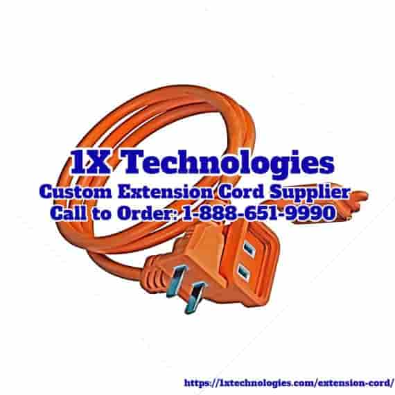 Extension Cord Price: Pricing deals, Cost per foot. , Custom Extension Cord Supplier, Orange Extension Cords, 1X Technologies Cable Company