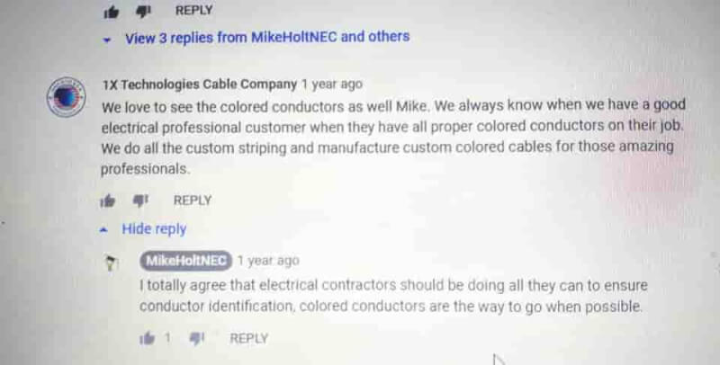 colored electrical wire, electrical color code, mike holt, electrical contractor, NEC electrical color code