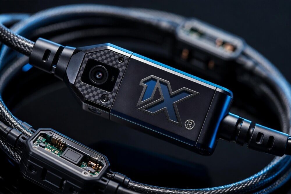 1X Smart Cable and Intelligent Connector assembly with AI and Microprocessor Silicone Chip