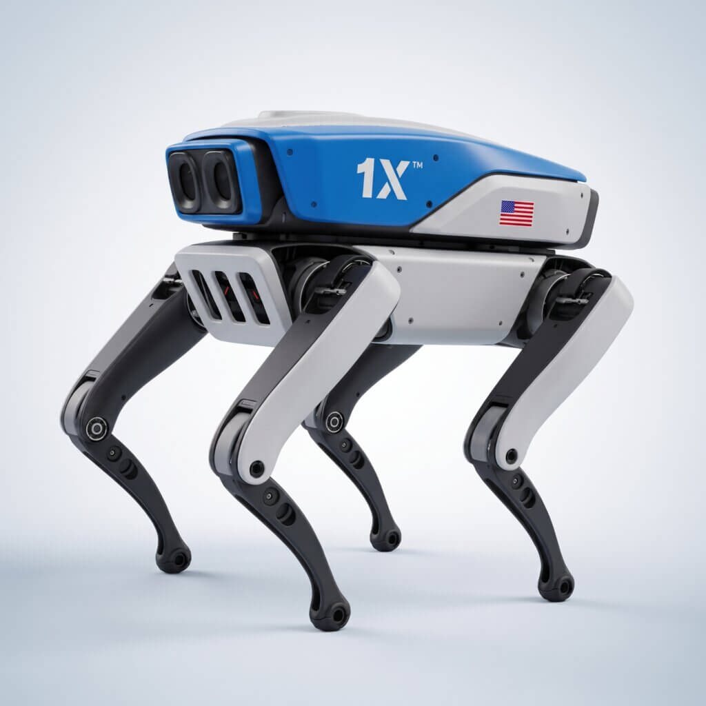 Discover 1X® Technologies quadruped robots, powered by 1XTECH® wire & cable technology for security and inspection. Order your customized Quadruped robotics solutions today—contact us via secure form at www.1xtechnologies.com, email sales@1xtechnologies.com, or call 1-888-651-9990 for a quote.